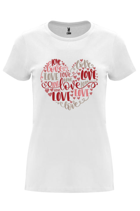 CORAZON LOVE CAMISETA BLANCA